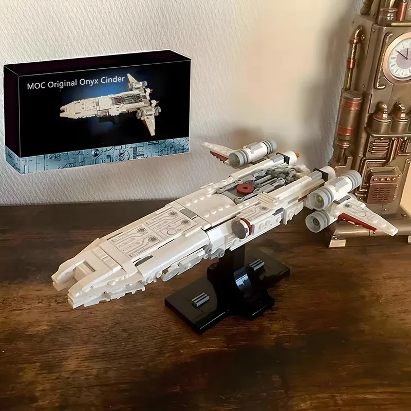 

Новинка, 490 шт., MOC, звездный корабль, оригинальные строительные блоки из оникса, сделай сам, космический корабль, кирпичи, модель, комплект, креативные подарки для детей и взрослых