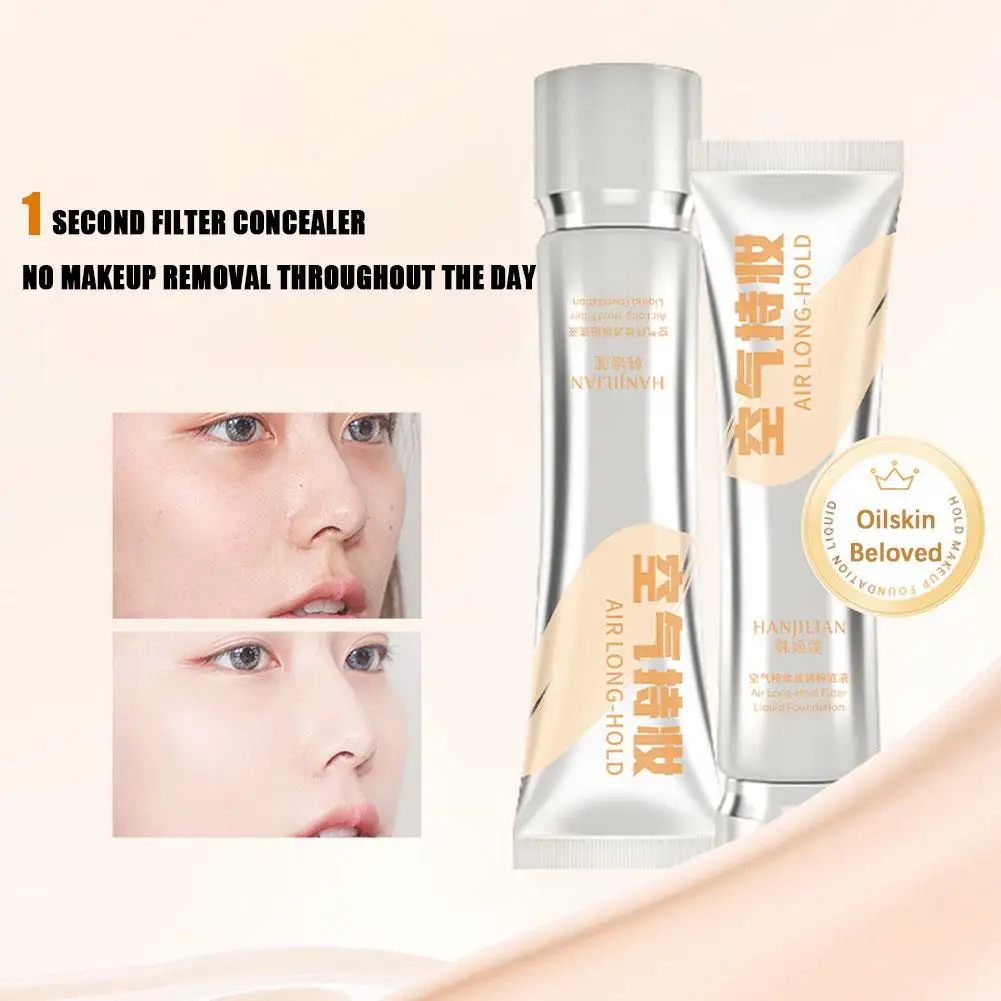 Waterproof Liquid Foundation Cream Full Coverage Oil-control Base Face Concealer Cosmetics Long-lasting Lightweight V3m5