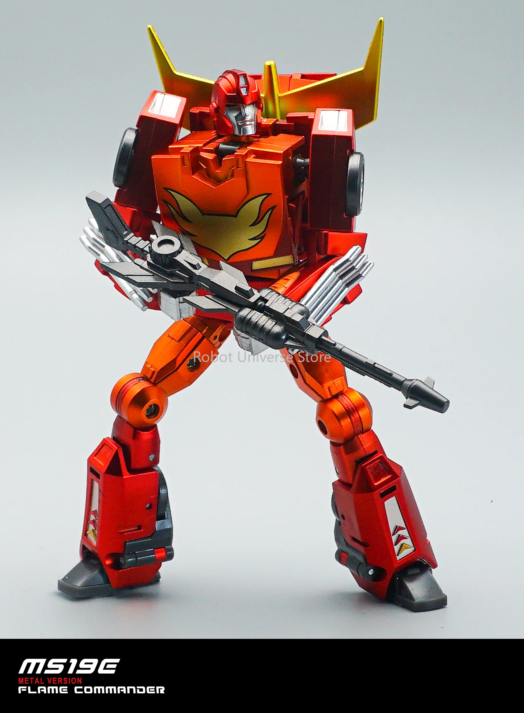 In Stock MFT Transformation Ms-19E Ms19E Metal version Rodimus Prime 12CM Small Scale Action Figure Deformation Robot Alloy Toy