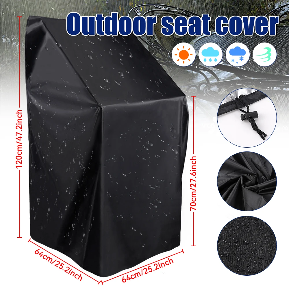 64x64x120x70cm Stacked Chair Dust Cover Outdoor Garden Patio Furniture Protector Cover Waterproof Dustproof Chaircover Rain Cove