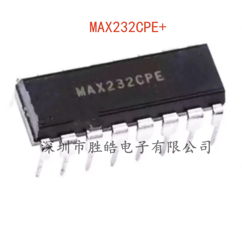 (5PCS)  NEW  MAX232CPE+    MAX232    RS232 Line Driver/receiver Chip     Straight In   DIP-16    MAX232CPE+   Integrated Circuit