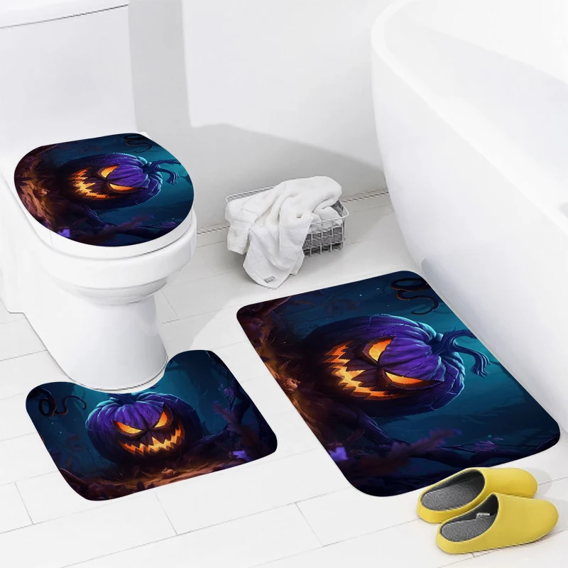 House entrance carpet Home door mat Nordic Living Room Bath Foot bathroom non-slip rugs decoration Halloween Pumpkin Autumn