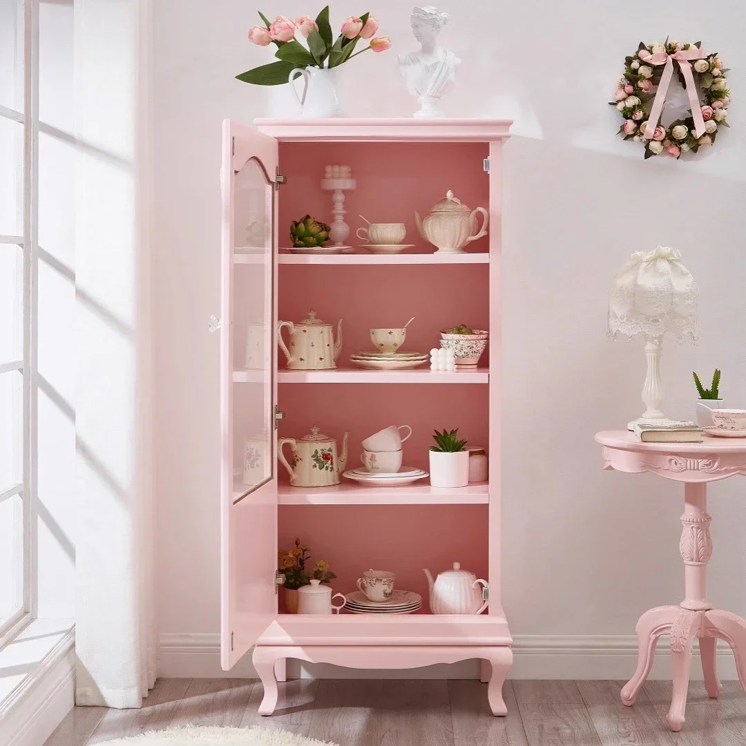 

Винтажный приставной шкафчик HH в цвете «Допамин», витрина для фигурок Лолиты, книжный шкаф «Принцесса»