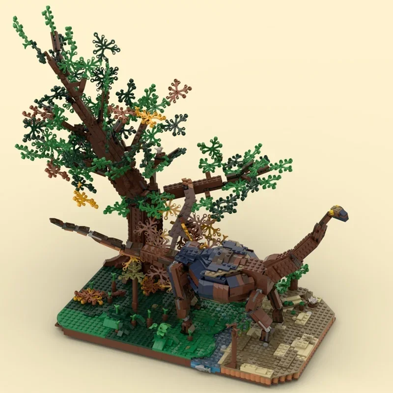 1832 piezas MOC Dinosaurio Diorama Casa en el Árbol Ideas y modelo de juguete Bloques de construcción Regalo de Navidad Ladrillos DIY Cumpleaños para niños