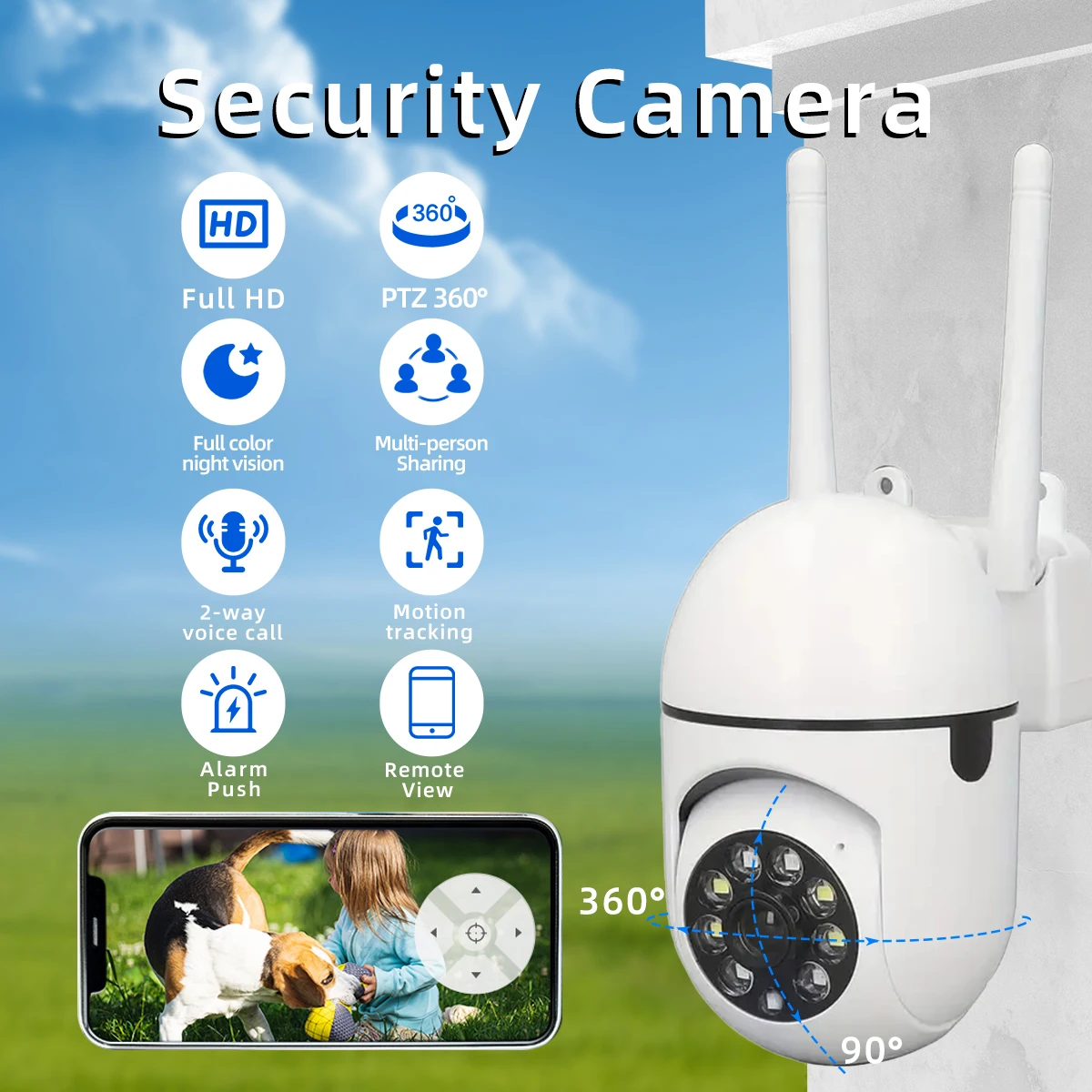 

JOOAN 2 МП Wi-Fi IP-камера для помещений с автоматическим отслеживанием, цветным ночным видением, двусторонней аудиосвязью, камера видеонаблюдения CCTV