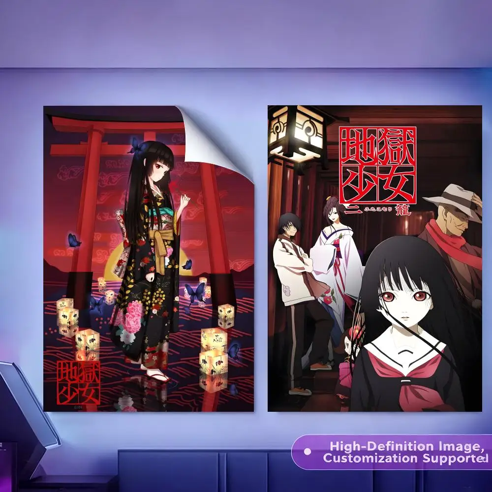 Hell Girl Jigoku Shoujo Painting Calligraphy HD Canvas Poster Crease Free Waterproof All Space Wall Decor