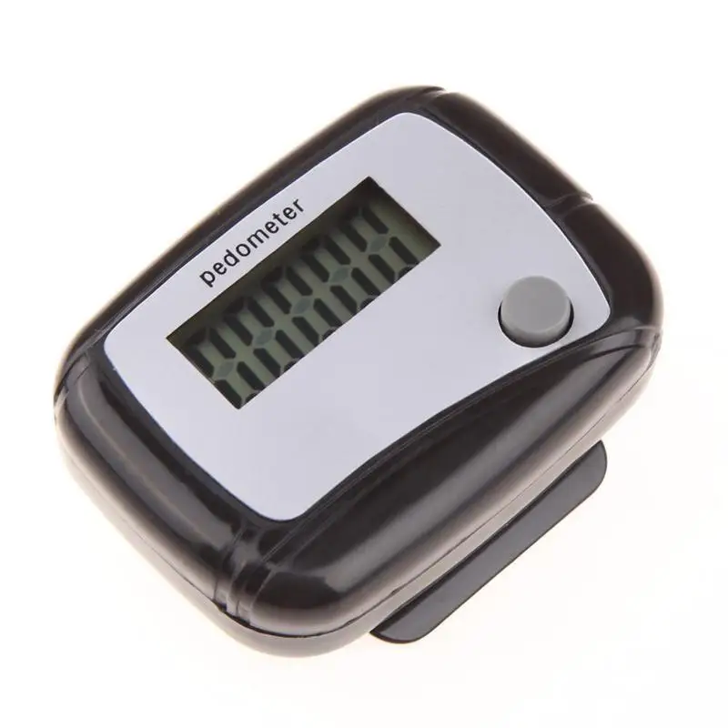 Counter Digital LCD Pedometer Portable Clipping Walking and Running Pedometer Walk Meter Senior Steps Counter for Sports