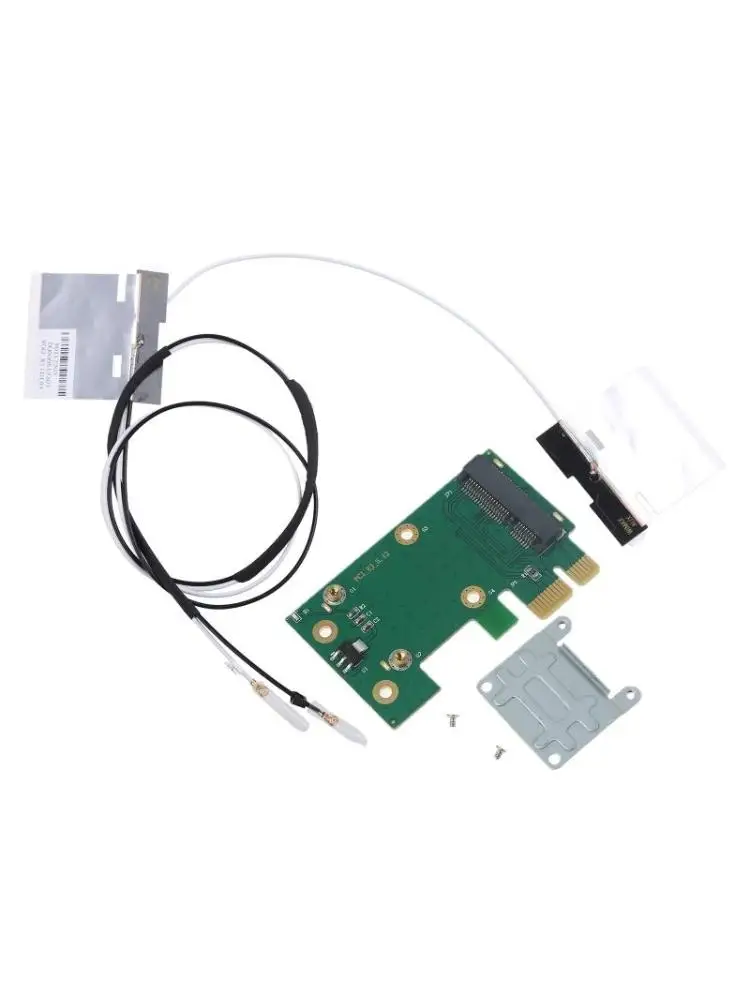 PCIE Adapter Card with Antenna, Convenient Mini PCIE to PCIE Adapter Card for Network Card for Router (2 Antennas)