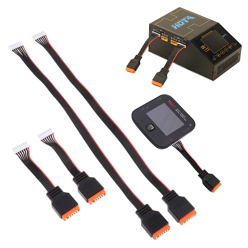 2Pcs/set Balanced Head Charger Extension Cable For 2-6S Lithium Batteries Suitable For HOTA A6 A12