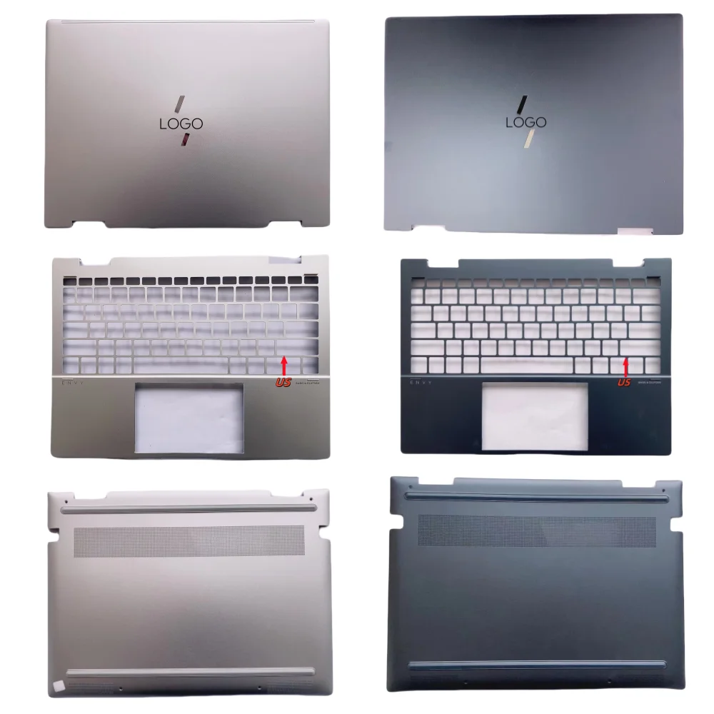 

New/org For HP ENVY13 X360 2-in-1 13-BF 0011TU TPN- C161 Lcd Back Cover /Palmrest upper cover /Bottom case ,Silver Blue