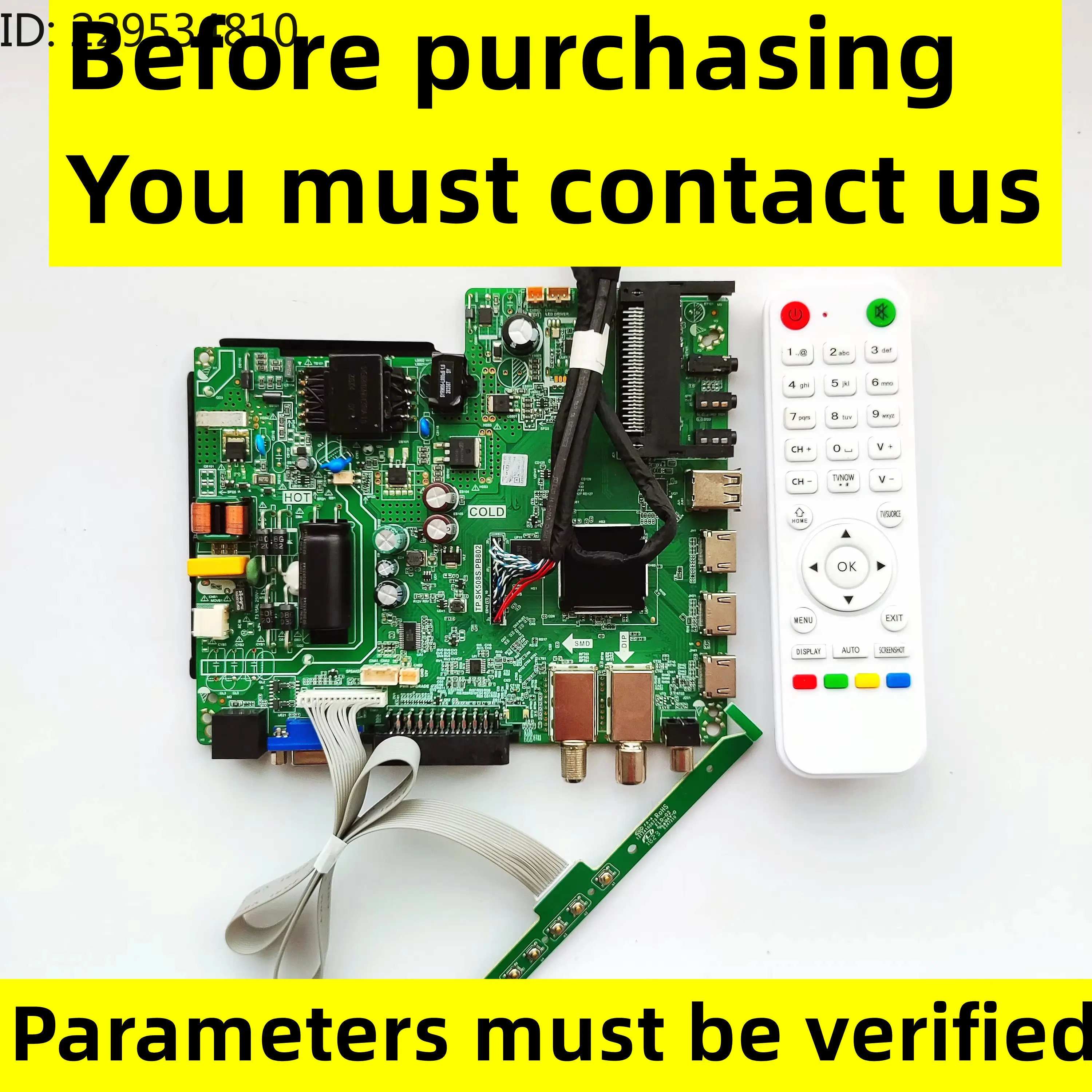 New 42 46 50 55 60 65 inch universal fish machine modified TV driver board  main board with network DVB-T2
