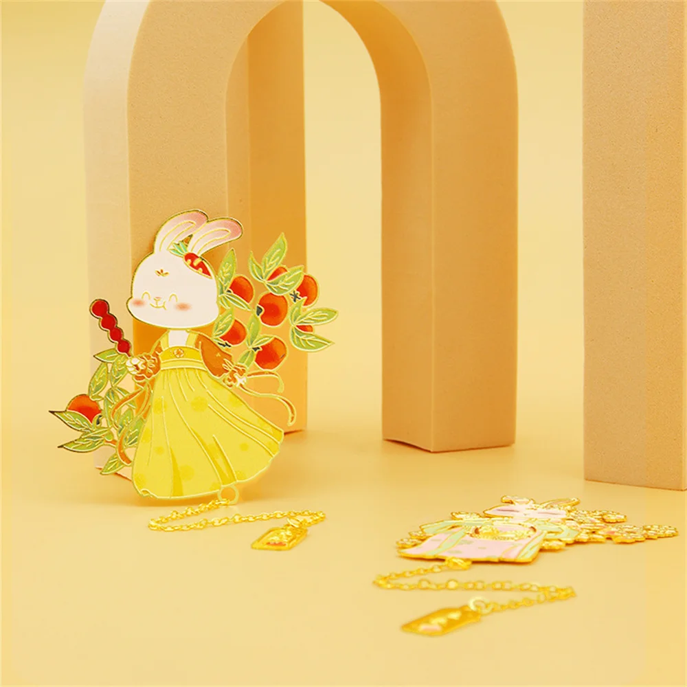 علامات مرجعية أدبية معدنية ، لطيفة وجديدة ، أربعة مواسم ، علامات مرجعية للأرانب ، هدايا إبداعية لزملاء الدراسة ، هدايا عيد ميلاد