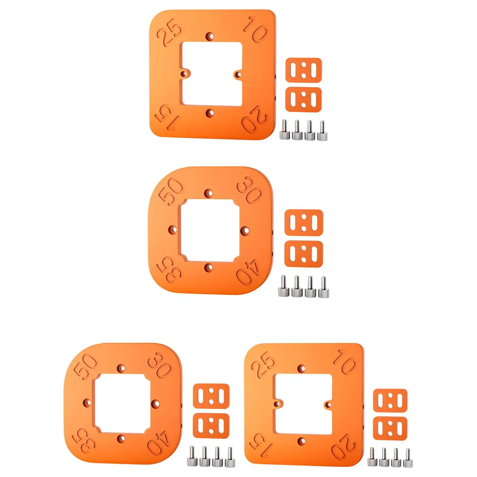 Round Corner Radius Template Woodworking Router Jig, 8mm Thick Professional Clearly Marked Multipurpose