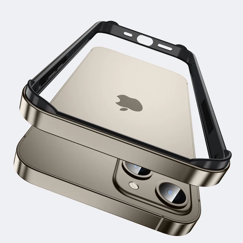 Hybrid Silicone Frame Aluminum Metal Phone Case For iPhone 16 15 14 13 12 Pro Max Better Heat Bumper