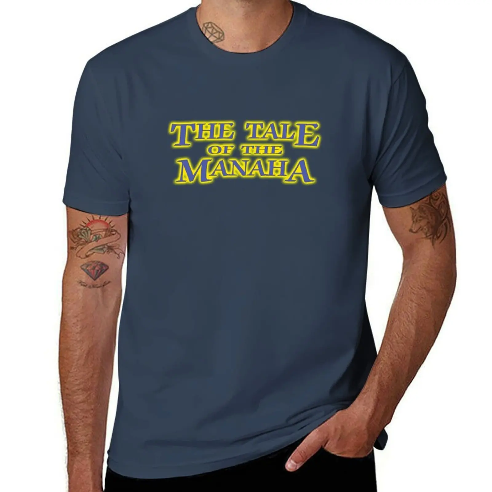 

Dark Title of Episode Manaha You of The Are the Afraid Typography Tale The T-Shirt Casual Loose Short Sleeve Tee for Men