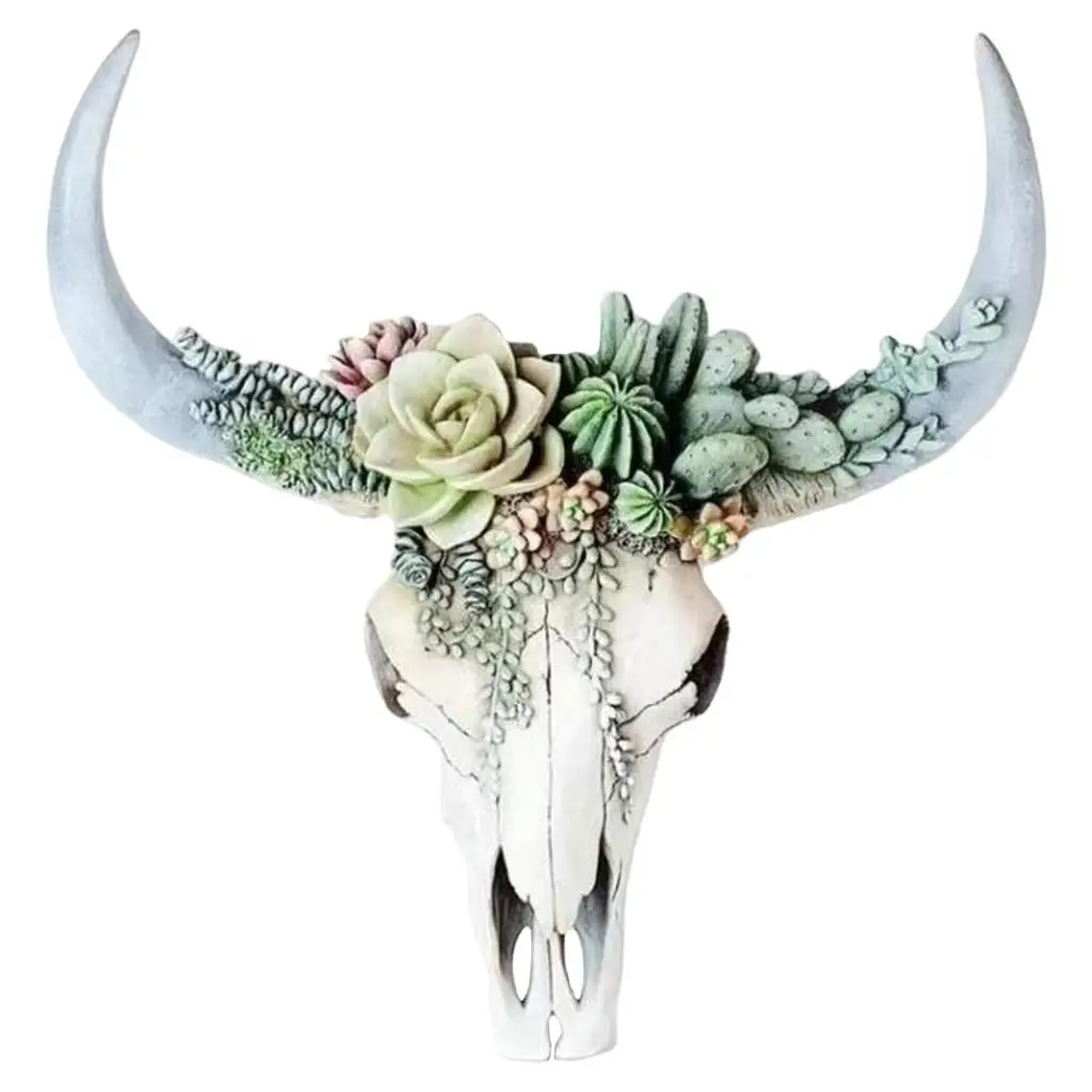 Rustic Wall Mounted Sculpture Vivid 3D Succulents/Flowers Plaque Figurines