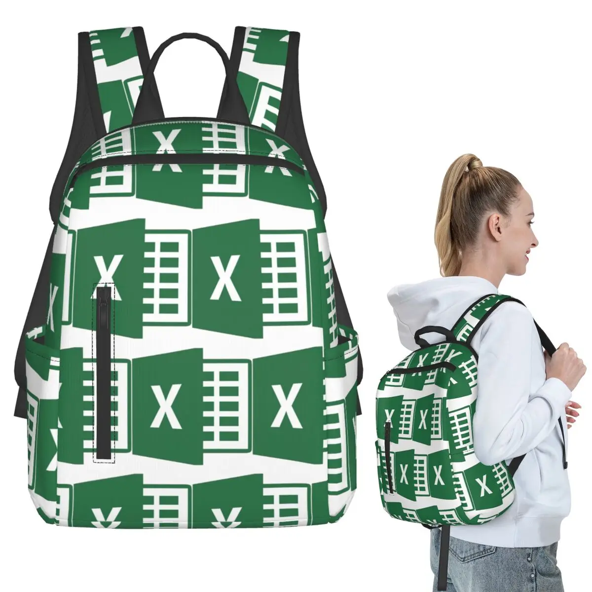 

Excel Backpack Student BookBag Kids School Bag Computer Shoulder Bags Men Women