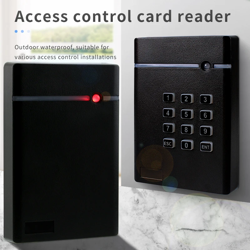 Outdoor Waterproof Proximity swiping Password Access Control Card Reader for WG26/34 Format,Access Control System ID/IC Reader