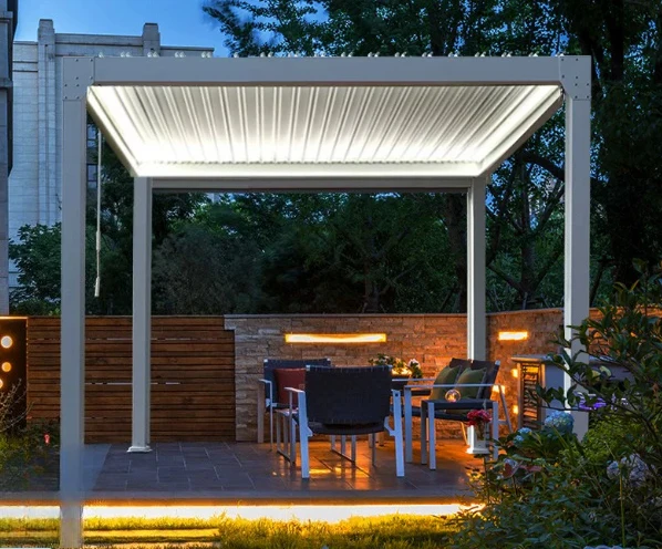 Heavy Duty Waterproof Windproof Cassette Awning Automatic Motorized Retractable Aluminum Alloy Frame Patio Balcony