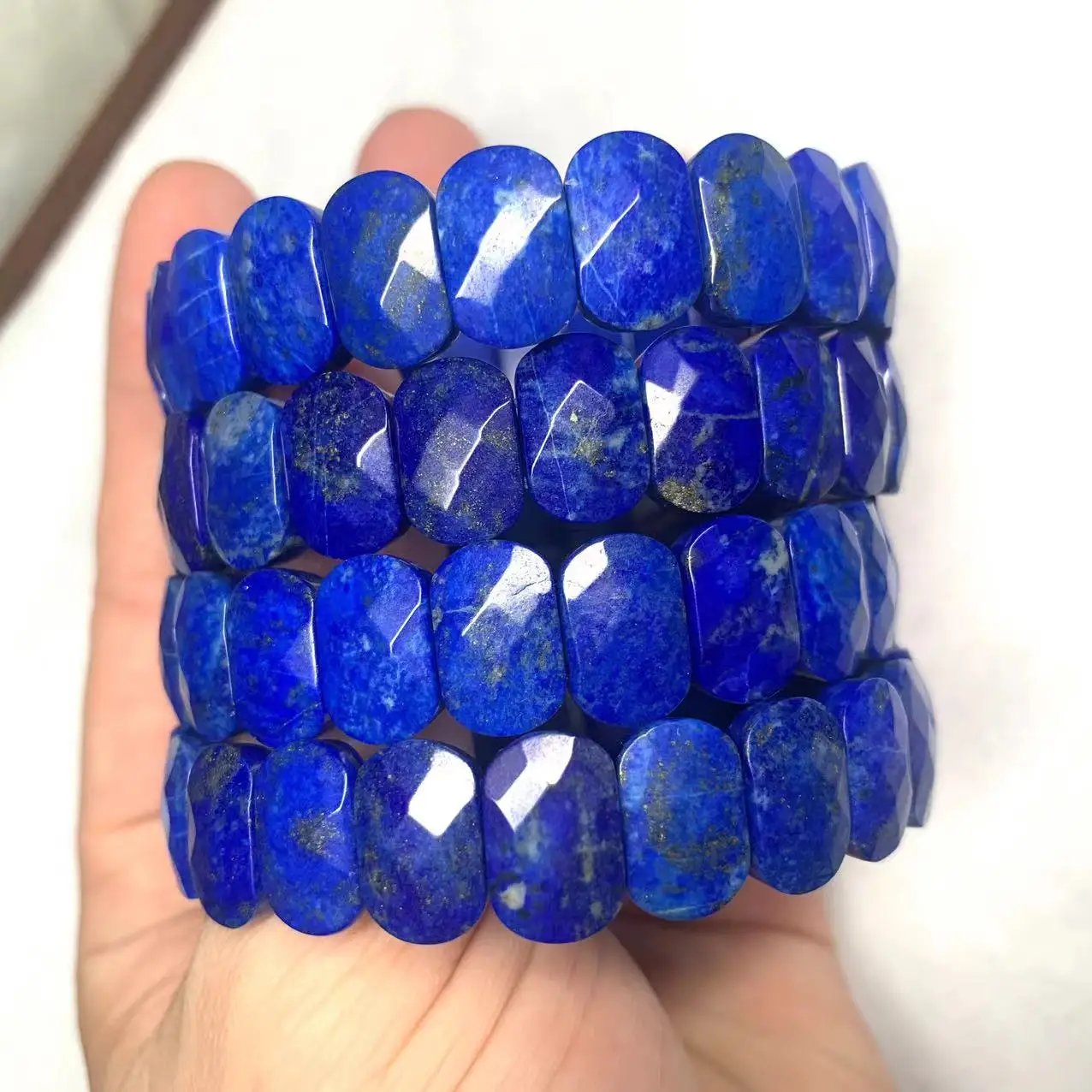

AAA Grade Natural Lapis Lazuli Stone Beads Bracelet Natural Gemstone Jewelry Bangle For Women For Men For Gift Wholesale !