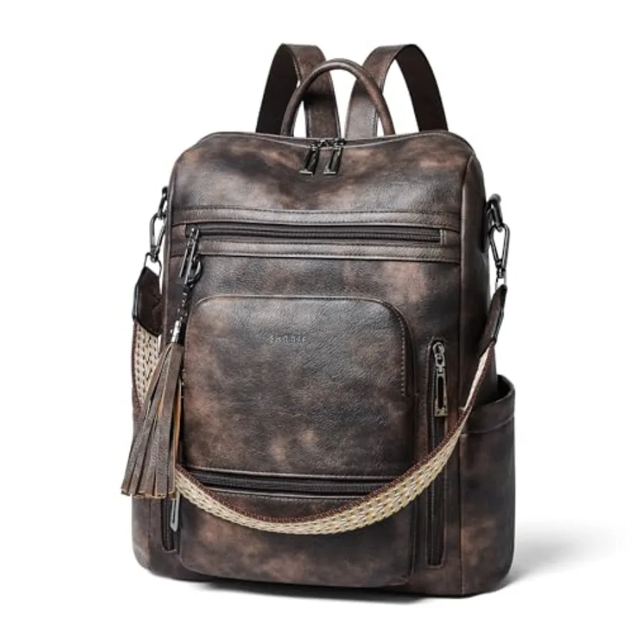 

Vegan Leather Laptop Backpack for Women 15.6 inch Work Backpack Fashion Travel Backpack Purse for Travel College Work
