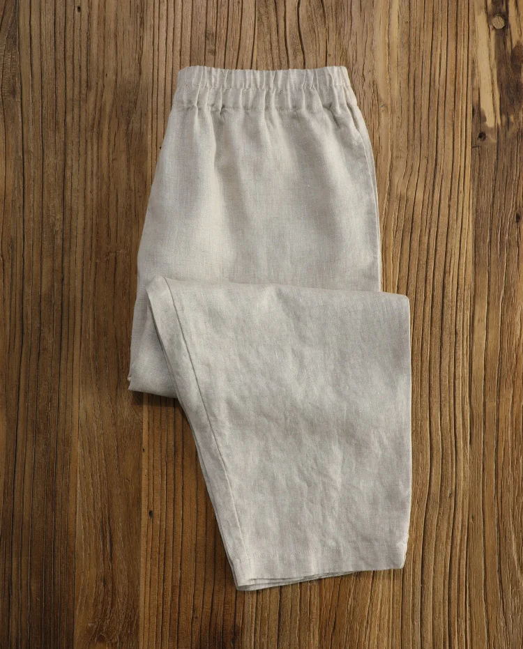 예술적인 코튼 린넨 여성 캐주얼 팬츠, 신축성 있는 허리밴드, 하란 스타일, 여름용 루즈핏 바지, 비대칭 디자인, 출퇴근용