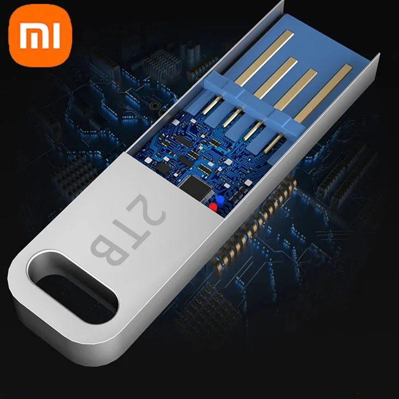 Xiaomi 2TB USB 3.2 Флэш-накопитель Высокоскоростной телефон Передача данных Портативный металлический U-диск TypeC Memory Stick Водонепроницаемый SSD-накопитель для ПК