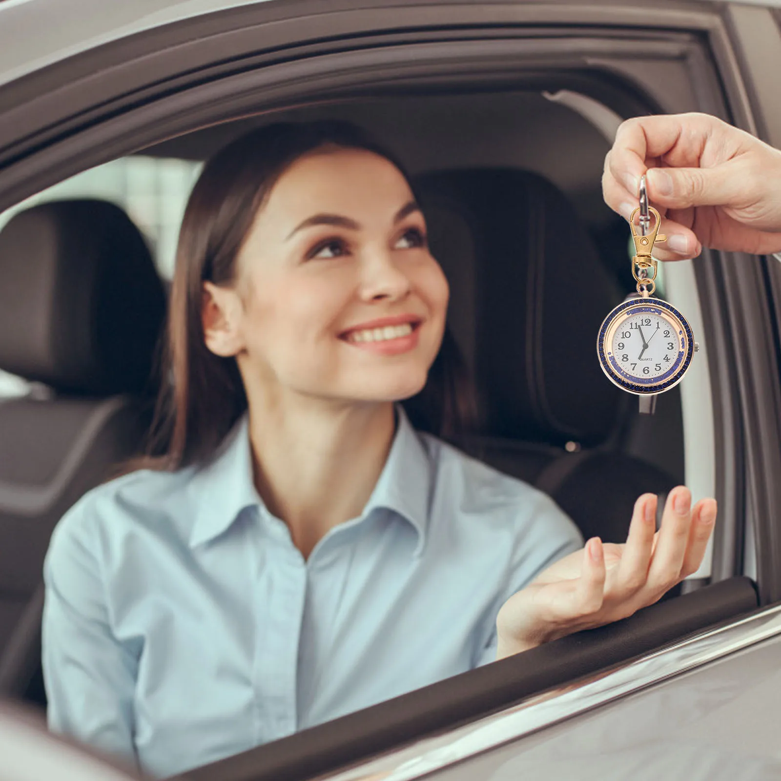 1pc Rhinestone Pocket Watch Hanging Keychain Quartz Nurse Doctor Gift Pendant Timepiece Unisex Student Portable Watch