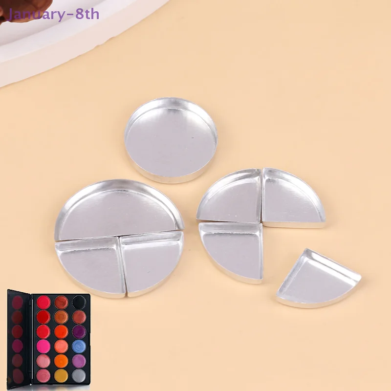 10Pcs Empty Metal Tin Palette Pans Round Metal Pans Cosmetic Eyeshadow Pans For Eyeshadow Palette Magnetic Makeup Palette