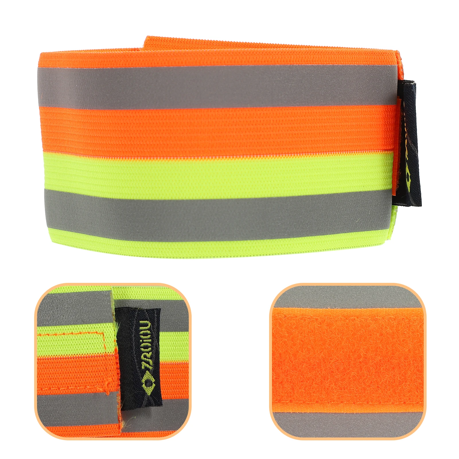 

2pcs Outdoor Reflective Bracelet Adjustable Safety Bands High Visibility Security Wristbands For Night Running Walking Cycling