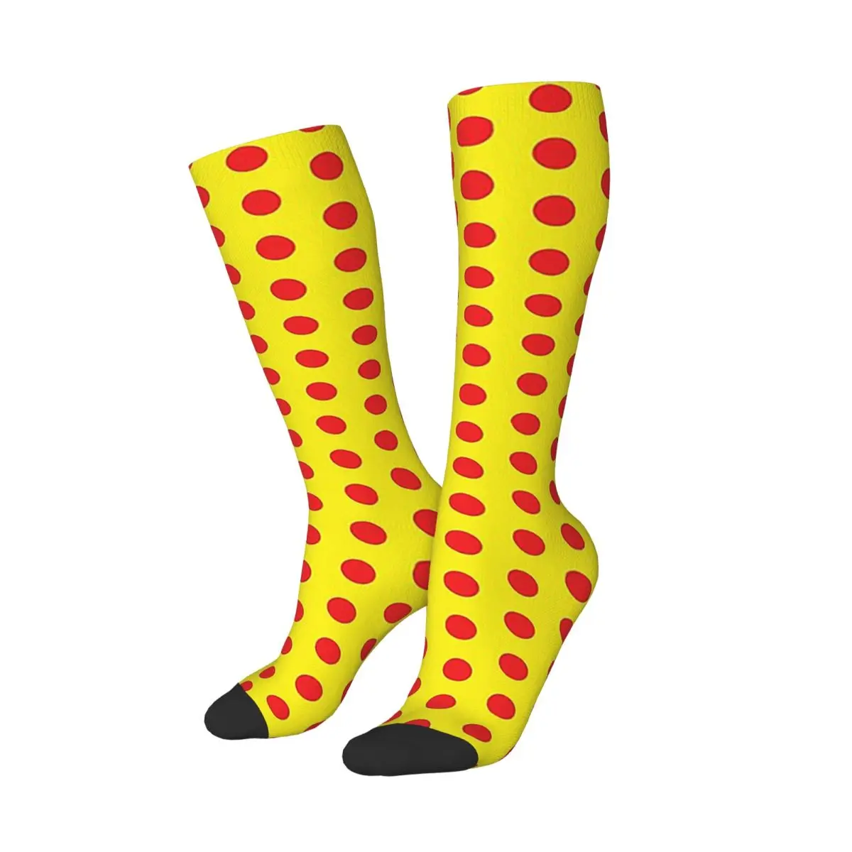 Classic Red And Yellow Polka Dot Pattern Socks Harajuku Stockings All Season Long Socks Accessories for Unisex Birthday Present