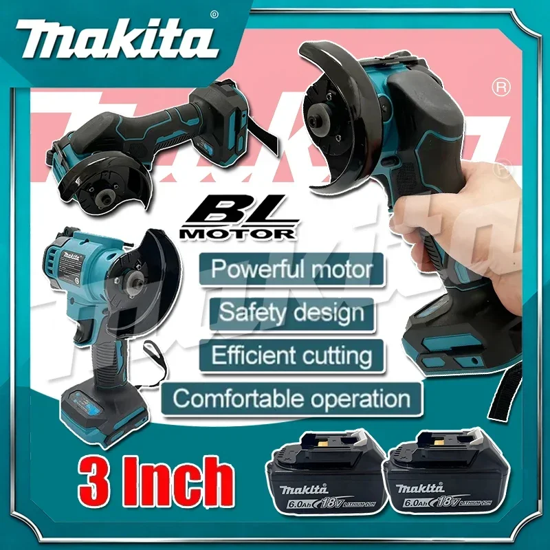 Makita Cordless Angle Grinder 3 Inch Angle Grinder Cordless 3 Inch Electirc CUT OFF Tool Cutting Circular Saw Power Tool