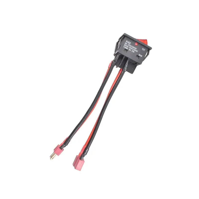 AINY-50A Battery Main Switch Large Current On-Off With T Plug 12AWG Wire For RC Tug/Bait Boat