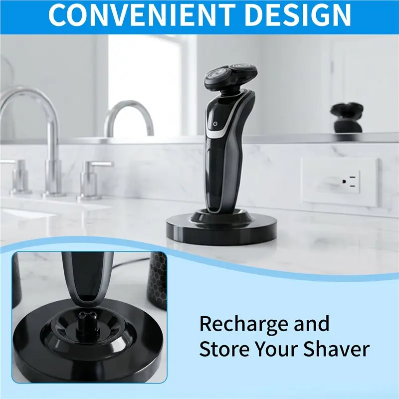 B90B-Shaver Charging Stand For Series S5000 6000 7000 S8000 S9000 Electric Shavers Recharge And Store Your Shaver