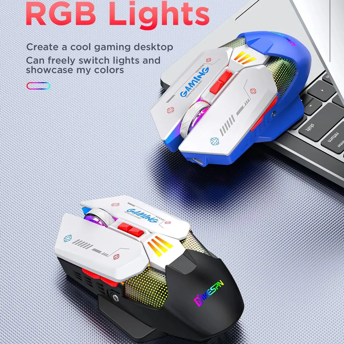 

Macro Programming Wireless Mouse RGB Backlight Rechargeable Wireless+Wired Dual-Mode Esports Gaming Mouse Apply For Laptops PC