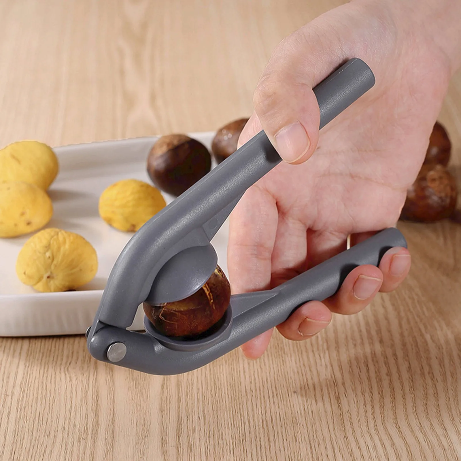 Stainless Steel Chestnut Opener Convenient Quick Clip Nut Cracker ShellerChestnut Sheath Cutter Household Kitchen Accessories