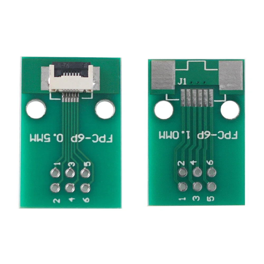 5 unids/set conector de placa PCB adaptador SMT a agujero de 2,54mm Cable FPC FFC adaptador de placa soldada placa PCB 6P 8P 10P 12P 20P 24P