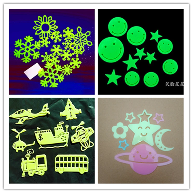 Christmas Home Decoration Glow-in-the-dark 3D Snowflake Fluorescent Wall Stickers for Children's Room Kindergarten Baby Shower