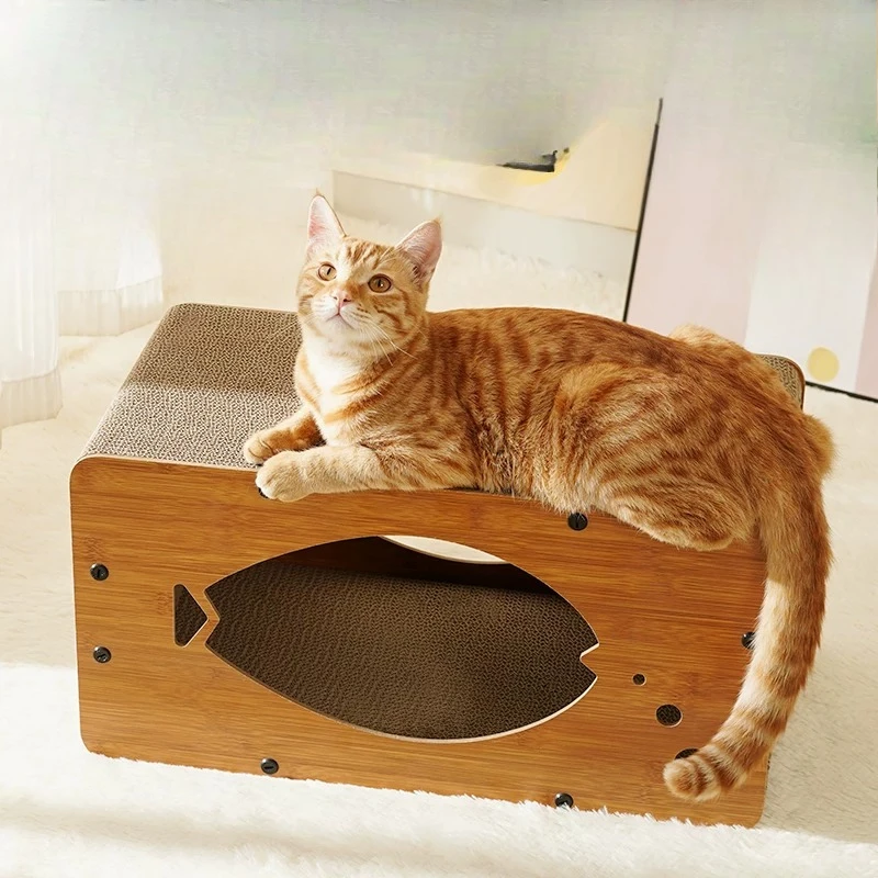 

Cat scratching board cat litter integrated wear-resistant not easy to chip double-layer scratching board grinding claw cat toy