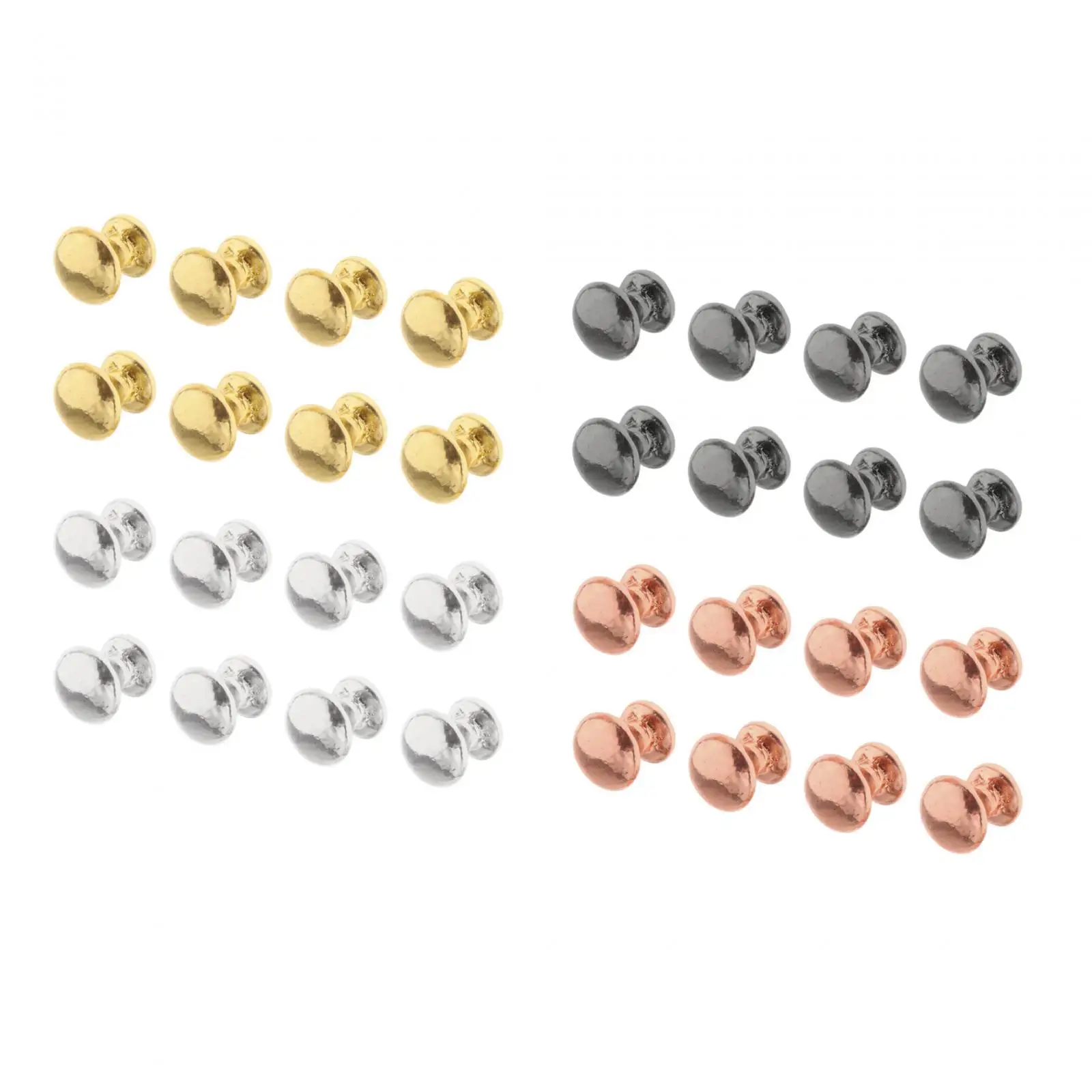 

8x Dollhouse Door Knobs Pretend Play Metal 1:12 Scale Miniature Pull Handle