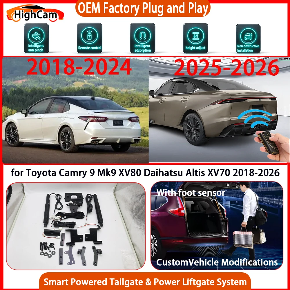 for Toyota Camry 9 Mk9 XV80 Daihatsu Altis XV70 2018-2026 OEM Powered Tailgate Power Liftgate Tailgate Power Lift Gate Trunk Lid