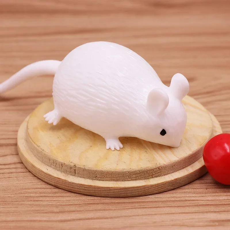 1 szt. Piłka wodna w kształcie myszki, zabawka do ściskania, biało-złota myszka, zabawka antystresowa, piłka rozciągliwa, zabawka dekompresyjna