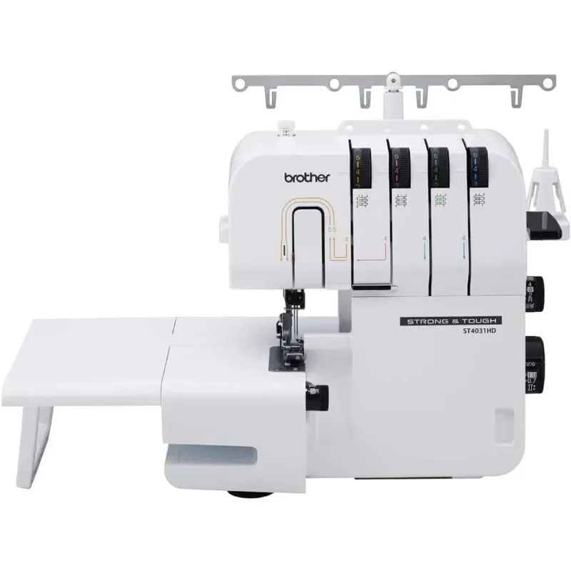 

Brother ST4031HD Serger, прочный и жесткий Serger, 1300 стежков в минуту, прочный металлический каркас оверлок машина