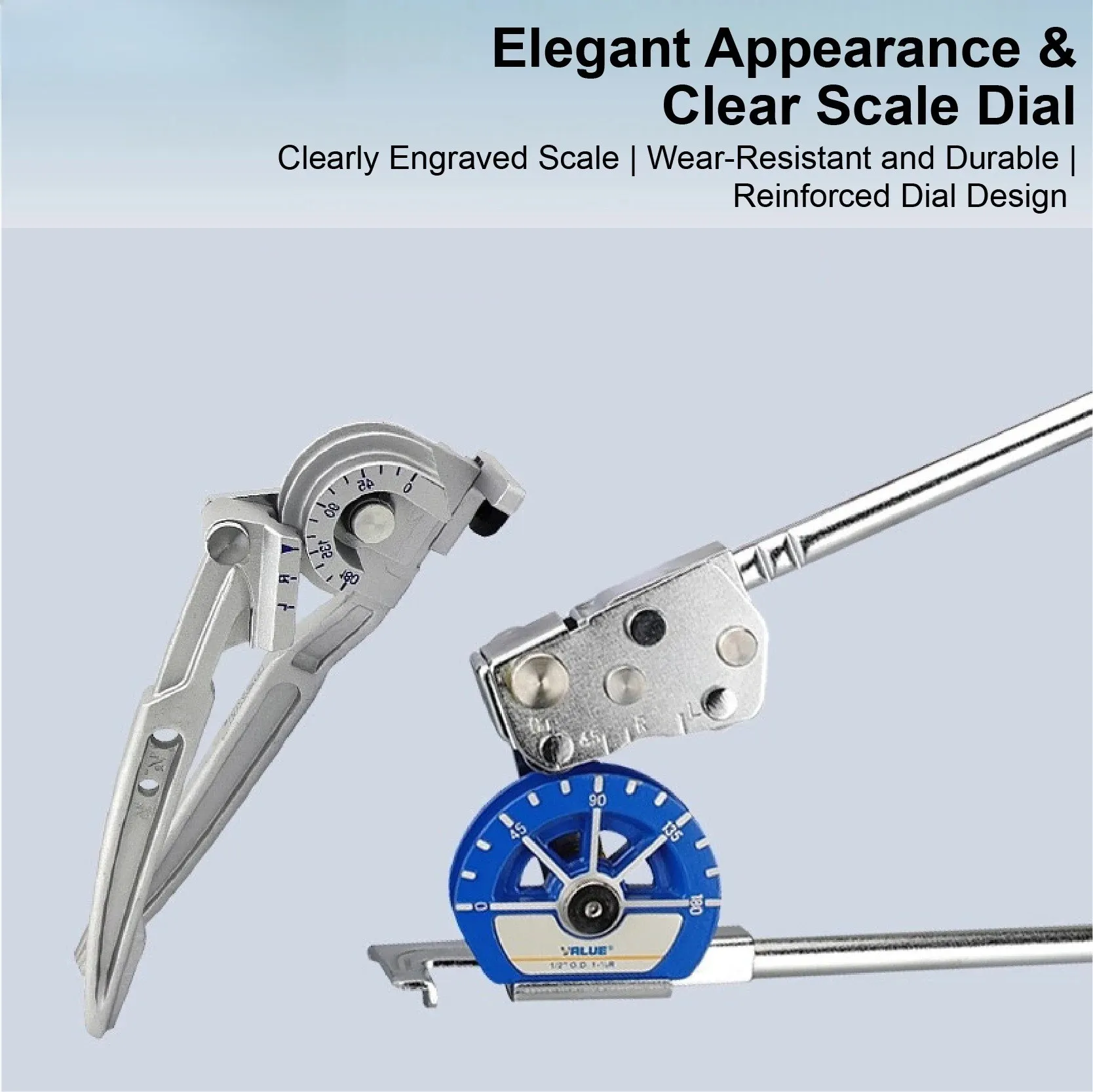 

Manual Tube Bender Set for 1/2 5/8 3/4 Inch Tube Bender 9.25 to 22.22mm Copper Aluminum Thin Wall Steel 180 Degree Bends