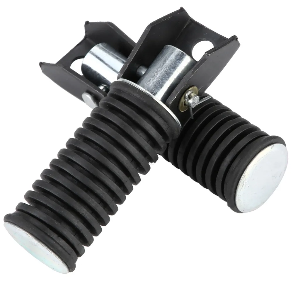 2pcs Replacement Part Rear Foot Pegs Durable Metal Construction Black Passenger Footrest Pedals Foldable Design
