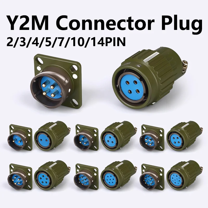 Y2M YP21 2/3/4/5/7/10/14/16 Pin aviation plug socket cable aviation joint Stepper Motor Aviation Connector Plug socket 21mm