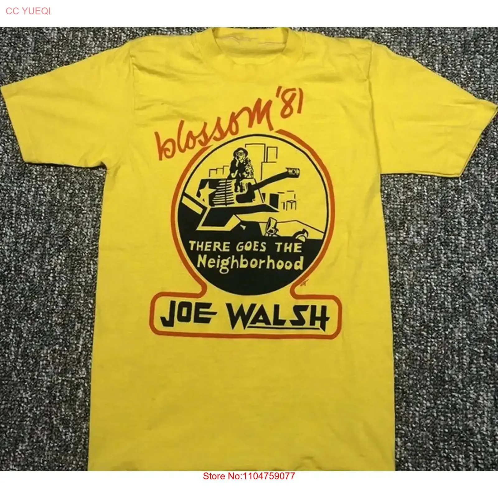 Joe Walsh yellow T shirt short sleeve All sizes S 5Xl KN603 vintage Washed Unisex Breathable streetwear graphic homme