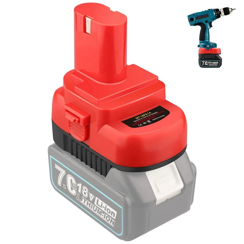 MT18PA14 Battery Adapter For Makita 18V Li-Ion Battery Convert To 12V/14.4V Ni-Mh 1200 1220 1201 Battery Cordless Tools