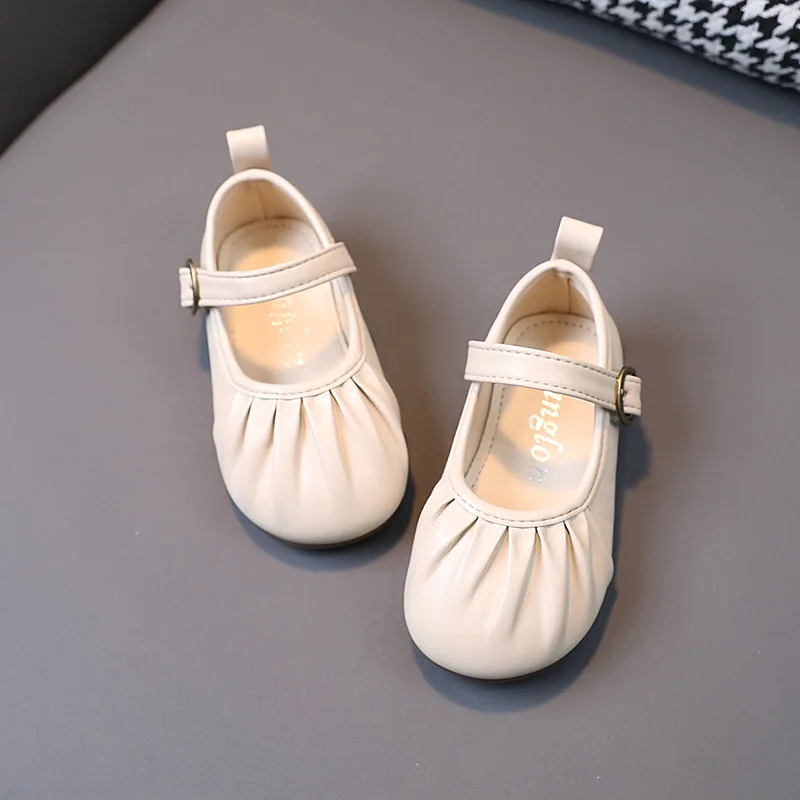 Baby Shoes 1-6 Years Old Non-slip Soft Soled Princess Shoes 2024 Spring Autumn New Single-shoe Small Leather Shoes Academy Style