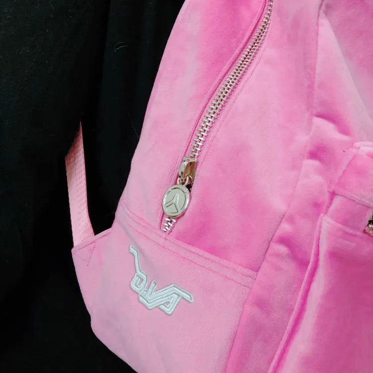 Anime Game Overwatch Dva Cosplay Sac à dos pour femme, sac d'école rose mignon, sacs initiés, Halloween, étudiants, mode